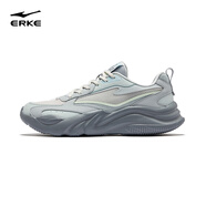 鴻星爾克（ERKE）男鞋運(yùn)動(dòng)鞋透氣耐磨跑步鞋透氣休閑鞋男士潮鞋子 月石灰/蒼野灰 39
