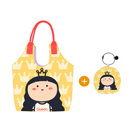 羅綺少女心肩帶手提包提包貝殼包單肩女包小眾帆布包環(huán)保 女王（配同款掛件） 無(wú)規格