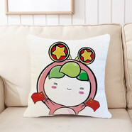 共青團寶公仔抱枕定制兔娃娃青年之家文創(chuàng  )團務(wù)紀念品沙發(fā)靠枕頭墊 13(雙面圖耐臟棉麻料) 小號抱枕被40x40打開(kāi)115*140cm