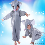 萌夫（MENGFU）六一兒童動物表演服裝幼兒園演出舞臺服飾男女童卡通裝扮小猴子貓 大象 120（建議身高105-120）