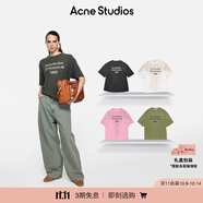 Acne Studios 經(jīng)典款 男女同款 徽標印花做舊1996短袖T恤CL0196 褪色黑色 2XL -女 / XL-男