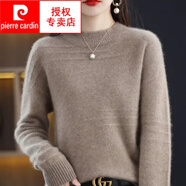 皮爾卡丹（pierre cardin）2025秋冬新款加絨加厚毛衣女半高圓領(lǐng)套頭純色針織寬松慵懶打底衫 深駝色 L(建議110-120斤)