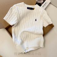 POLO SPORT美國保羅小馬標刺繡短袖T恤女裝針織衫休閑寬松大碼時(shí)尚潮流毛衣 白色 XL 建議125-135斤穿