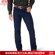 威格（Wrangler）男士牛仔褲長(zhǎng)褲中腰男褲直筒褲Cowboy西部牛仔經(jīng)典耐磨休閑春秋季 牛仔藍(lán) Indigo 29