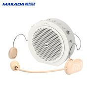 麥拉達無(wú)線(xiàn)小蜜蜂擴音器教師專(zhuān)用領(lǐng)夾式頭戴耳麥導游腰掛便攜式藍牙音箱喊話(huà)器A6max無(wú)線(xiàn)頭戴版白色