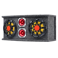 雅奇仕車(chē)載藍牙音箱低音炮帶功放 汽車(chē)音響高低音喇叭方形摩托車(chē)小車(chē) 5英寸雙低音喇叭藍牙版 標配