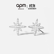 APM Monaco六芒星銀耳釘女耳環(huán)銀耳飾時(shí)尚飾品禮物送女友