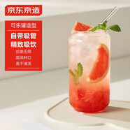京東京造 玻璃杯 個人專用泡茶水分離涼水杯子耐熱耐高溫吸管杯500ml