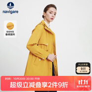 Navigare意大利小帆船女士中裝風衣干練工裝外套2331543506 淺橙黃 S 