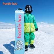 HOOTIE HOO新款美式風滑雪褲背帶褲男童女童防風防水 亮綠/青綠 10/140cm/10-11歲
