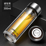 富光（Fuguang）水晶雙層玻璃杯300/360/500ml廣告杯x1916泡  黑色(設計+全鋼蓋) 300ml 0只 定制團購(收藏優(yōu)先發(fā)貨)