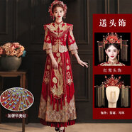 氧摩小個(gè)子和服冬秀禾服新娘2024新款結婚服喜服龍鳳褂嫁衣中式敬酒服 披肩舞鳳【加鉆款】(送紅鸞頭飾) 5XL