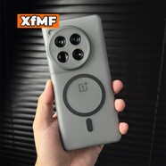 XFMF【超薄散熱】ins輕奢冰霧膚感手機殼適用一加13精孔1+Ace3pro磨砂1+12硬殼1+Ace2Pro小眾V簡(jiǎn)約男女 冰霧黑【磁吸款】精孔半透磨砂 一加 ACE6