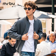 布先生微廓型棒球領(lǐng)針織外套男上衣秋冬新品長(cháng)袖 礦石灰 XL/180 