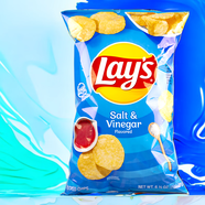 樂(lè)事（Lay's）薯片醋鹽味薯片184.2g 美國(guó)進(jìn)口 休閑零食膨化食品追劇小零食