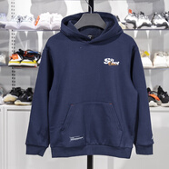 李寧2024冬季男大童籃球系列加絨保暖寬松套頭連帽衛衣YWDU497 YWDU497-2深海軍藍 均碼 130