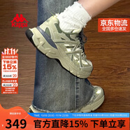 卡帕（Kappa）復(fù)古運動老爹鞋女秋季新款厚底增高休閑情侶跑步鞋子女 榆樹綠 37