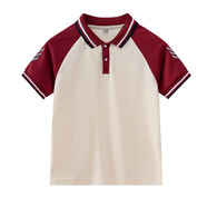叮嚕魚初中高中生班服校服夏季生套裝中學(xué)生短袖大學(xué)運(yùn)動服POLO.衫紅色 紅色T恤 XXS