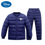 迪士尼童裝兒童服內膽套裝男童女童寶寶冬季加厚保暖小中大童兩件套 大象藏青色 大童   處理 110 適合95-105厘米不偏胖