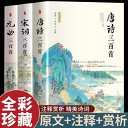 全3冊 唐詩三百首+宋詞三百首+元曲三百首 全本全注全譯原版全彩珍藏 中國傳統(tǒng)文化國學(xué)詩詞鑒賞辭典
