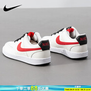 耐克（NIKE）男鞋板鞋 2025新款夏季時(shí)尚運(yùn)動(dòng)鞋舒適耐磨低幫運(yùn)動(dòng)休閑鞋滑板鞋 COURT VISION/白黑紅 41