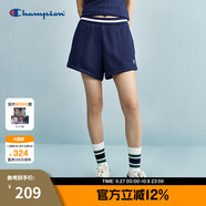 Champion冠軍短褲女2025春季新款學(xué)院風(fēng)運(yùn)動(dòng)褲美式潮流短衛(wèi)褲熱褲 深藍(lán)色 XL