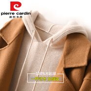 皮爾卡丹（pierre cardin）2025春秋新款連帽羊Y毛衫女寬松毛衣打底衫帶帽打底衛衣針織衫 米色【加/厚*起球包退】流行的輕 S