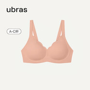 ubras花瓣杯軟支撐文胸罩細(xì)肩帶女士?jī)?nèi)衣女無(wú)鋼圈聚攏桃粉沙-背心M