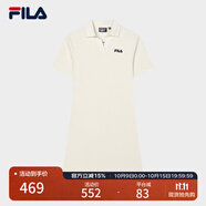 FILA 斐樂(lè )官方女子針織連衣裙時(shí)尚修身POLO領(lǐng)短袖裙子 茭白-IV M (165) 84A