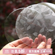 鐘愛一生餐墊隔熱墊桌墊防燙軟玻璃鍋墊盤子餐墊家用碗墊杯墊防滑砂鍋墊子 PVC軟玻璃圓形直徑15cm 款式隨機 一片裝