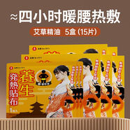 日本暖腰帶暖熱敷貼暖身子自發(fā)熱女生大姨媽貼暖護(hù)腰帶貼艾草 5盒 家庭囤貨裝15片裝