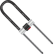 虎頓（HOTUN）玻璃門鎖 U型鎖雙開門鎖小插鎖店鋪商鋪玻璃門鎖摩托車鎖A137-300