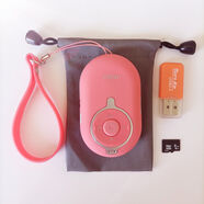 多功能便捷藍牙音響立體聲超小手機插卡收音戶(hù)外運動(dòng)大音量小音箱 粉色機+8G內存卡+讀卡器+防水袋