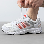 阿迪達斯 （adidas）男鞋 秋季新款老爹鞋緩震跑步鞋輕便網球運動鞋經典復古休閑鞋 IH0303/白銀紅/Cloudfoam中底 43 鞋內長265+mm