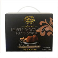 喬慕（Truffles）法國(guó)松露形巧克力70%純可可脂美味巧克力代可可脂零食教師節(jié)日送 咖啡味禮盒裝500g70%純可可脂