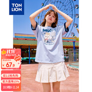 唐獅（TonLion）2025女史努比撞色圓領(lǐng)短袖T恤