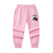 QLTQZQ男女童休閑衛(wèi)褲秋冬兒童外穿長褲冬裝中小童運(yùn)動(dòng)褲托馬斯褲子 粉色 90 cm