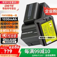 蒂森特（dste）3C認證 索尼A6300/6100/6000微單A7RM2 NEX-5T 6 7 ZV-E10 RX10M2/M4 A33相機電池NP-FW50兩電一充
