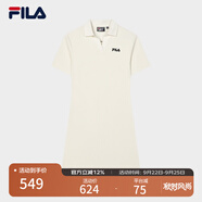 FILA 斐樂(lè)官方女子針織連衣裙時(shí)尚修身POLO領(lǐng)短袖裙子 茭白-IV XL (175) 92A