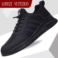 LOYEZI VUTYZIUO輕奢真皮男鞋2025夏季新款防滑透氣鞋子男跑步運(yùn)動(dòng)軟底男士休閑鞋 黑色 41 標(biāo)準(zhǔn)運(yùn)動(dòng)鞋尺碼