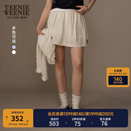Teenie Weenie小熊女裝半身裙25夏新款清新甜美條紋學(xué)院風(fēng)蓬蓬短裙 象牙白 M
