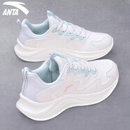 安踏（ANTA）女鞋氫科技運(yùn)動(dòng)鞋子女2025夏季新款皮革面防潑水跑步鞋輕質(zhì)休閑鞋 象牙白/泡沫綠/熒光粉（革面） 39