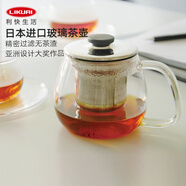 Kinto 日本進(jìn)口茶壺耐熱玻璃不銹鋼過濾茶具茶杯套裝花茶壺家用辦 花紋 500ml
