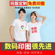 鹿同學(xué) 畢業(yè)班服定制t恤短袖文化衫訂制diy印logo工作服純棉廣告衫體恤 220G精梳純棉 3XL