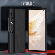 捷典（Jdian）華為榮耀VPurse手機(jī)殼VCA一AN00折疊屏保護(hù)皮套honor全包vpures防摔v支架pu 【石墨黑】羊巴皮 榮耀V Purse
