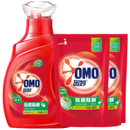 奧妙（OMO）洗衣液天然酵素深層潔凈衣物污漬機洗手洗溫和親膚衣服清潔劑留香 除菌除螨2kg+480g*2袋