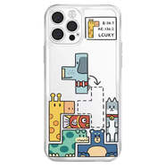 班美蘿可愛(ài)俄羅斯方塊適用于蘋(píng)果16promax手機殼透明iPhone151413XS防摔 透明軟殼 精孔鏡頭 iPhone6s