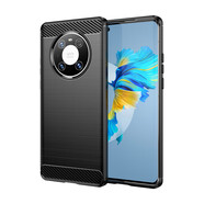 洛迪凡 碳纖維紋拉絲保護套防汗防滑防摔皮套純色商務(wù)軟膠手機殼 適用于華為 Mate40 Pro/Mate40E Pro (拉絲-黑色)