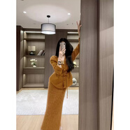 Leather cat一整套初冬穿搭2025年高級感毛衣針織包臀長(cháng)裙小香風(fēng)套裝 焦糖色 S