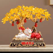 歐梵普（oufanpu）招財(cái)貓開(kāi)業(yè)擺件喬遷搬家開(kāi)業(yè)禮物發(fā)財(cái)樹(shù)辦公室客廳前臺(tái)桌面裝飾品 招財(cái)貓發(fā)財(cái)樹(shù)擺件【八方來(lái)財(cái)】 新中式招財(cái)貓擺件-寓意財(cái)源滾滾